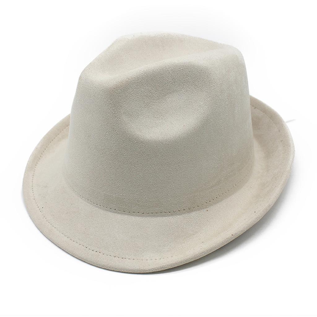 Women Men Fedoras Hat Classic Elegant Panama Hat Casual Dress Cap for Party Clothes Accessories England Style Suede Caps