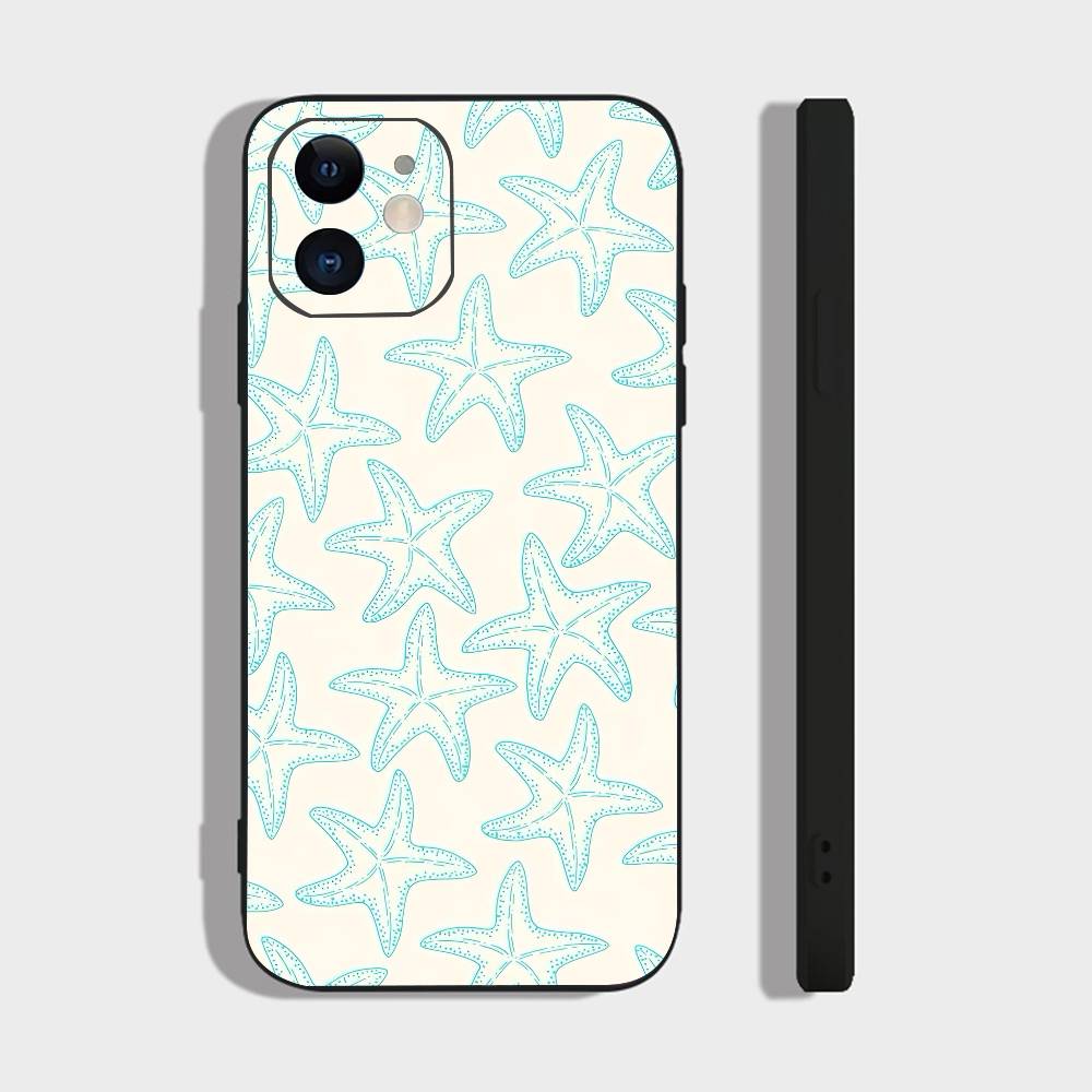 Blue Ocean For IPhone 13,17,11,12,16,14,15,Plus,Pro Max Soft Silicone Black Phone Case