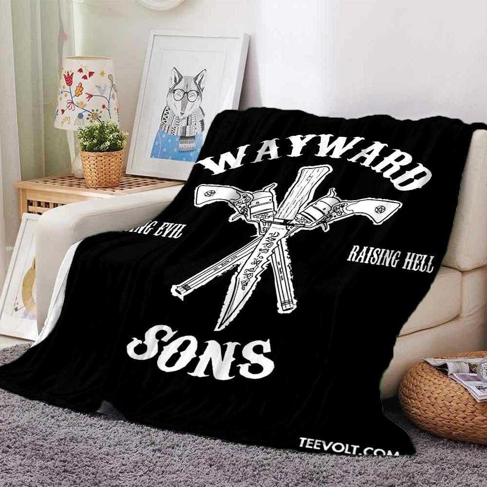 1pc Wayward Sons Soft Flannel All Season Throw for Home, Office, Outdoor UseDurable Comfort Soft Warm Throw for Home 80x120cm