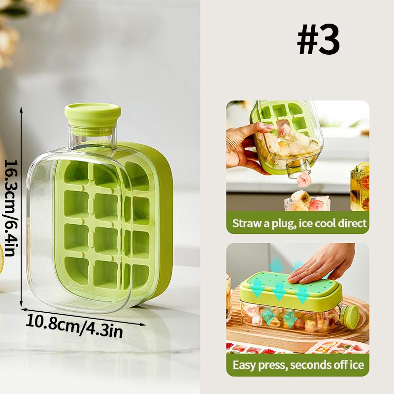 2-In-1 Ice Cube Water Bottle Portable Ice Maker Kettle Whiskey Ice Cream Ice Mold Cooler Cup Outdoor Fitness Drink Tool