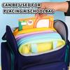1pc Huajie Dopamine Color Block Tutoring Bag, 3-Layer Large Capacity, Front Pencil Bag, Document Book Storage