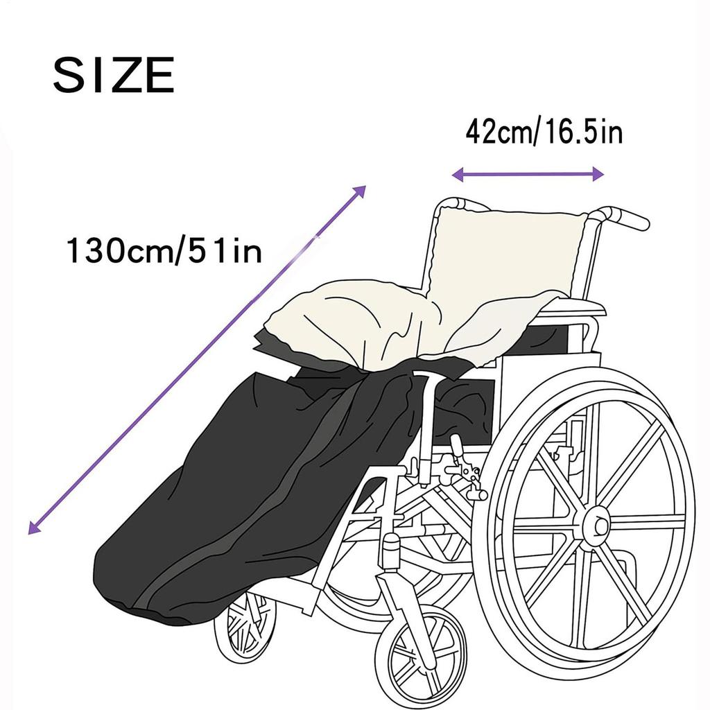 Wheelchair Blankets for Adults Windproof Waterproof Foot Leg Recliner Cover Wheelchair Warming Blankets for Women Men Senior