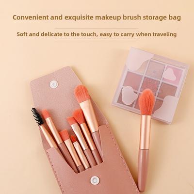 8 Mini Makeup Brushes Set Soft Bristles Full Set Eyeshadow Setting Loose Powder Brush Blush Brush Beauty Tools Brushes