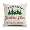 Letter Christmas Pillow Nordic Style Cushion Linen Print Colorful Bedside Pillow
