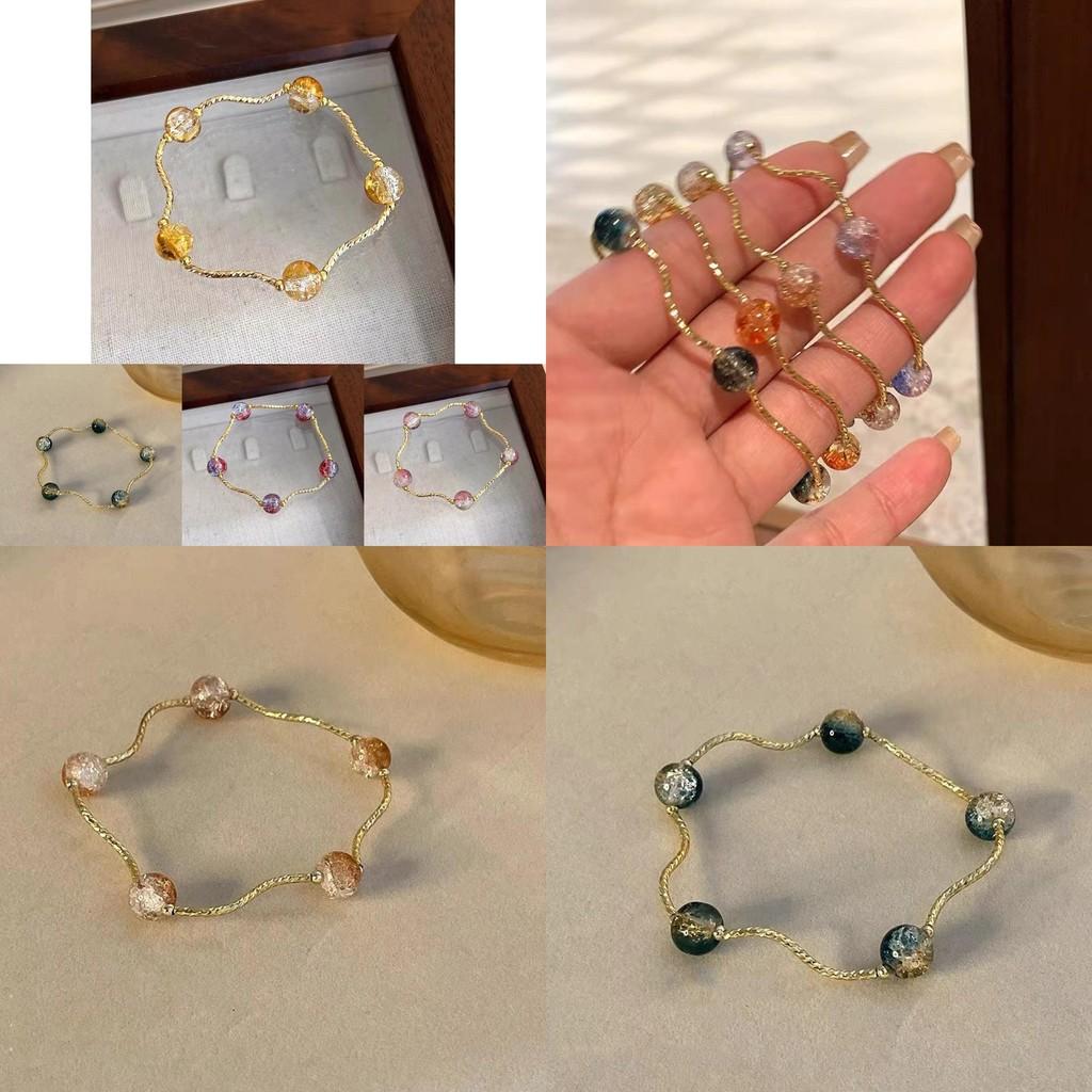 Unique Ethnic Vintage Glass Bracelet For Women With Colorful Beads And Polished Finish