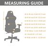 Universal Office Chair Cover Leaf Patterned Soft Breathable Non-Slip Ergonomic Computer Chair Cover for Home Office/Study Room