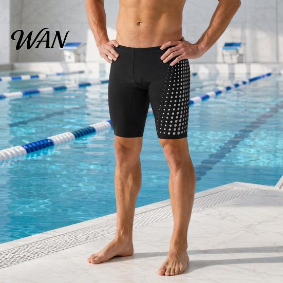 Quick-Drying Swimming Shorts Professional Men Swim Jammers, Athletic Competitive Racing Training Trunks Shorts, Swimsuit Swimwear