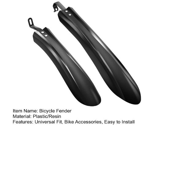 1 Pair Bicycle Fender Lightweight Universal MTB Mountain Road Bike Front Rear Mud Splash Guard Mudflap Bike Replacement Accessories