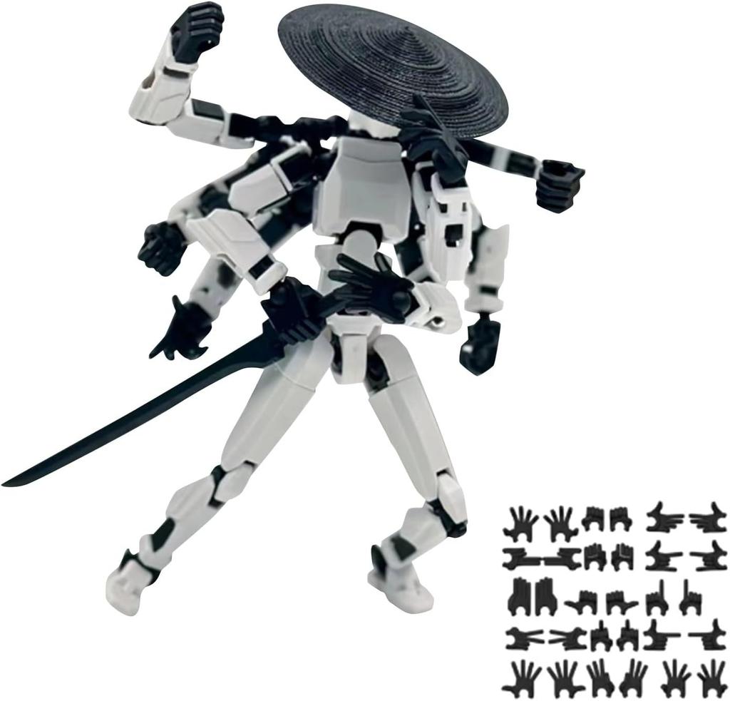 Mythological Figure PVC Model, 3D Printed Multi-Joint Full Body Movable Robot Titan 13, for Stop Motion Animation Adult Desktop Decor