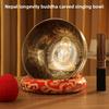 Handmade Nepalese Longevity Buddha Carved Singing Bowl Meditation Yoga Sound Healing Therapy