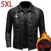 Sale Collection Leather Jacket Plus Velvet Men Winter Motorcycle Thickened Faux Leather Coat/large Size 5XL Man Leather Coat