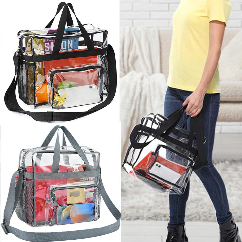 Transparent PVC Storage Bag Shoulder Crossbody Bag Tote Satchel Handbag For Women Lady Large Capacity Waterproof Clear Bag