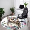 1 stuks Bloemen Uil Decor Stoel Tapijt voor Kantoor, Antislip, Zacht en Duurzaam Kantoor Tapijt voor Decoratie, Perfect voor Kantoor yy251229167