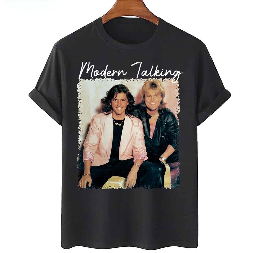 Ретро Back for Good Modern Talking Футболка с коротким рукавом Черная Унисекс S-5XL Унисекс Футболка XXL
