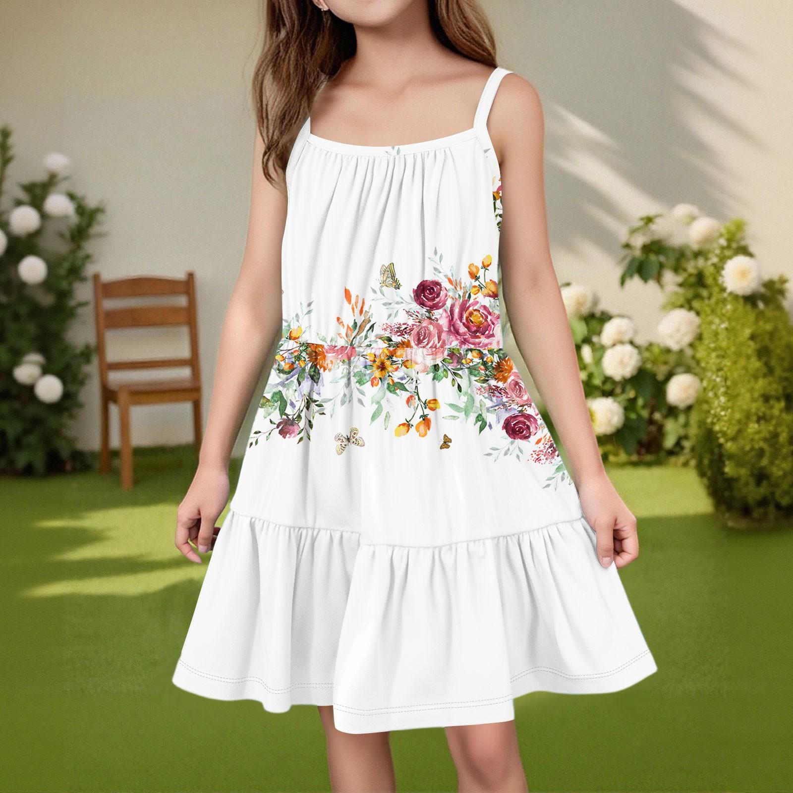 

Детское летнее повседневное модное платье без рукавов с круглым вырезом 160