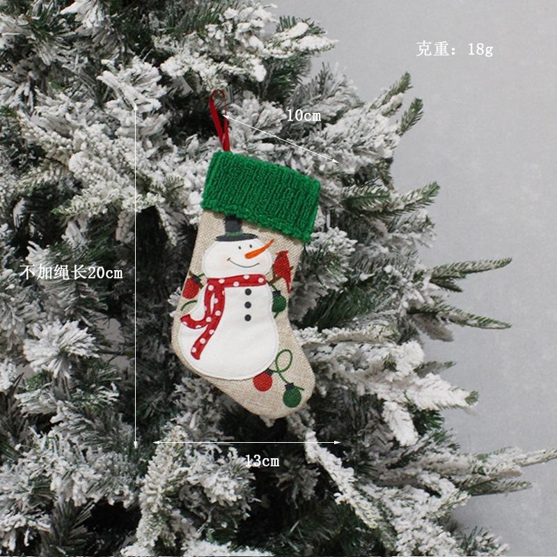 Christmas Socks Christmas Candy Stockings Christmas Tree Pendant Santa Snowman Gift Bag Christmas Decorations