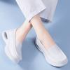 Krankenschuhe mit weichen Sohlen, atmungsaktiv und bequem, kein Fußgeruch, hohle rutschfeste flache Sohlen, große Luftpolster, medizinische weiße Schuhe