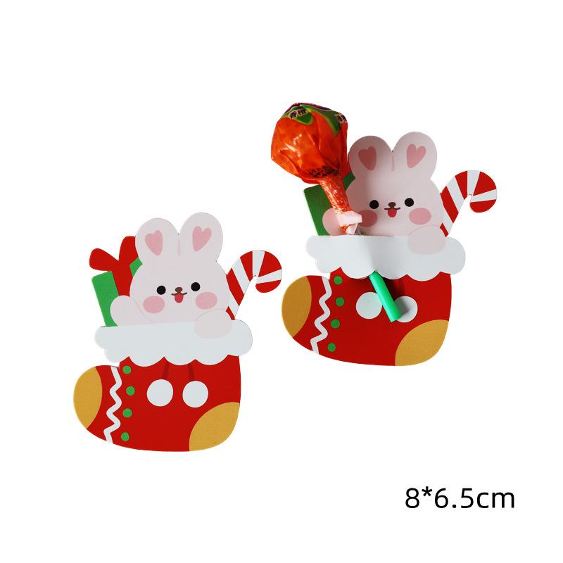 Christmas Lollipop Cards, Candy Decor Insert Cards, Kindergarten Message Reward Cards, 50 Pieces