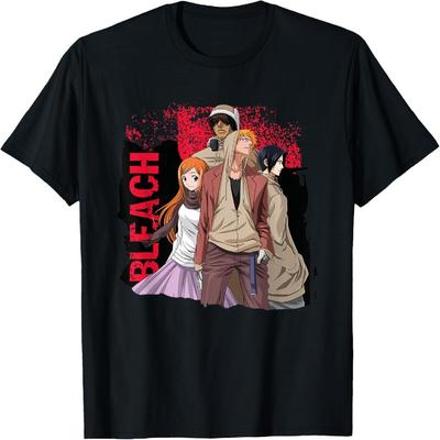 Bleach Ichigo Hood and Characters Streetwear Anime T-Shirt