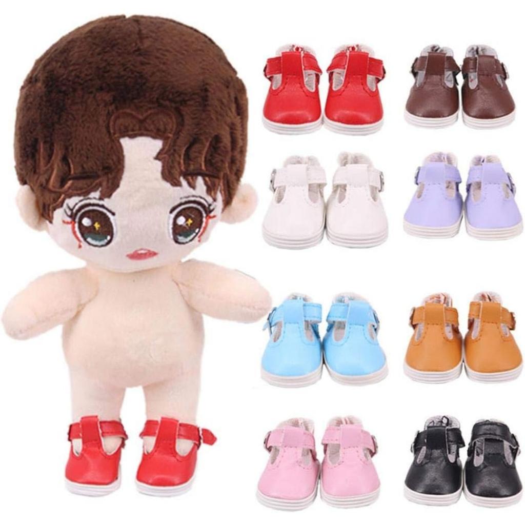 Puppenschuhe aus weichem PU, 5,1 cm, für 36,8 cm große Puppen von 32–34 cm, Geschenkzubehör für Mädchen, 1 Paar