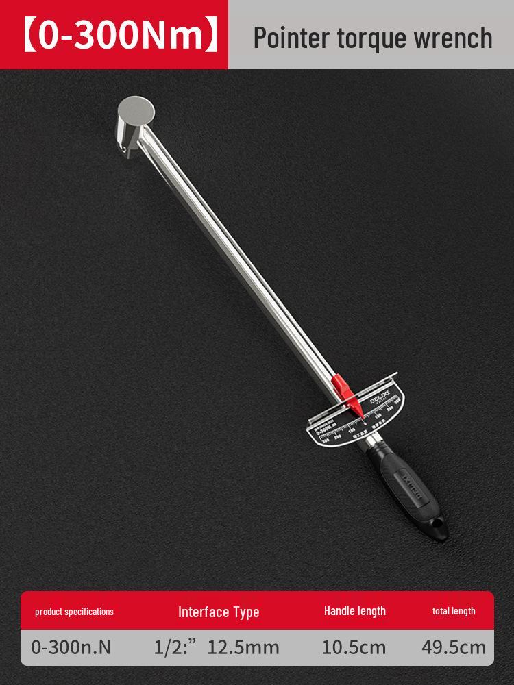 Delixi Precision Torque Wrench Pointer-Type for Professional Auto Repair