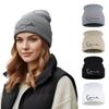 Woolen Letter Knit Hat Ear Protection Female Beanie Caps Ladies Casual Cap  for Woman/Men