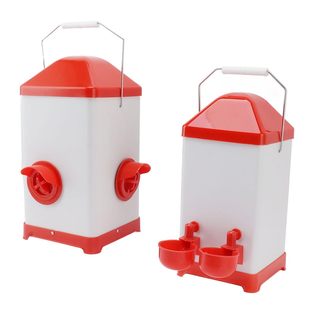 Chicken Feeder Waterer Set Automatic Chicken Cup Waterer Port Feeder Set Poultry Farming Water