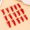 1PC Red Lobster Mini Figurine Pendant Cute Charms Crayfish Prawn Shrimp Tiny Statue Ornaments Aquarium Decor Supplies.