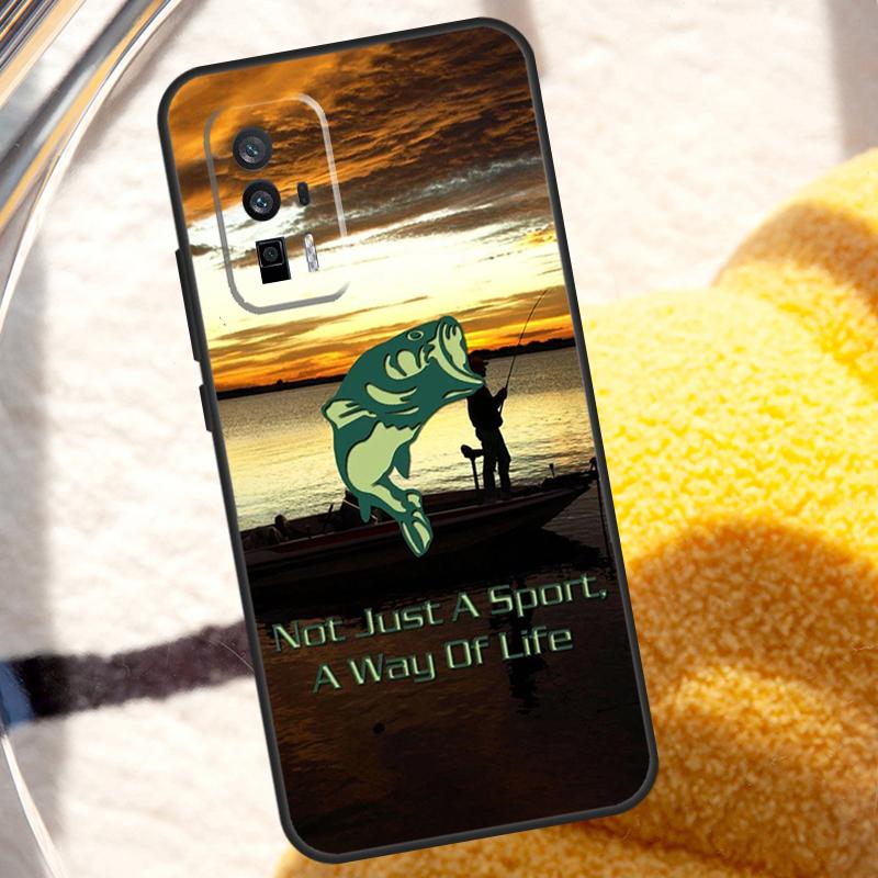 Bass Fishing Case For POCO X6 M6 X3 Pro X5 F3 F5 M5s Xiaomi 13 14 Ultra 12 Lite 11T 12T 13T Pro Cover