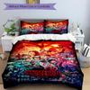 Stranger Things Upside Down Adventure Print 3Pcs Bedding Setduvet Cover With 2 Bedropillowcase Home Birthday Gift
