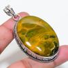 Natural Ocean Jasper Gemstone 925 Sterling Silver Jewelry Pendant 2.44" AP-15977