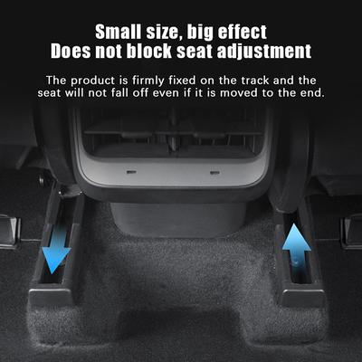 4Pcs Car Seat Slide Rail Cover Protector Parts Automotive Interior Accessories Car Seat Front Rear End Pieces Slide Protection