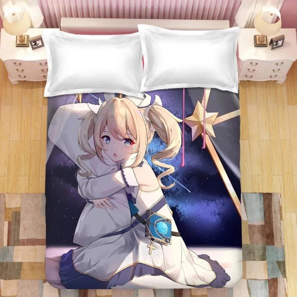 

Game Genshin Impact chongyun Bedding Set Bedroom Soft Modern Bedspreads Comefortable Kids Duvet Cover Quilt Cover And Pillowcase 70x133cm 3pcs