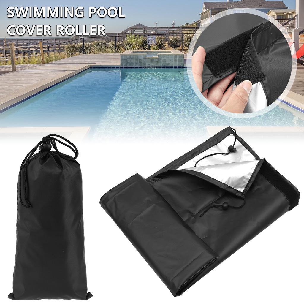 Swimming Pool Cover Reel Winter Solar Blanket Cover for Pool Anti-UV Waterproof Pool Protective Reel Covers for for Above Ground