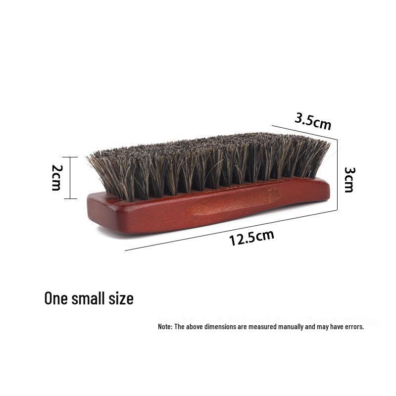 Beech Wood Horsehair Shoe Brush for Leather and Suede - Available in Large and Small Sizes