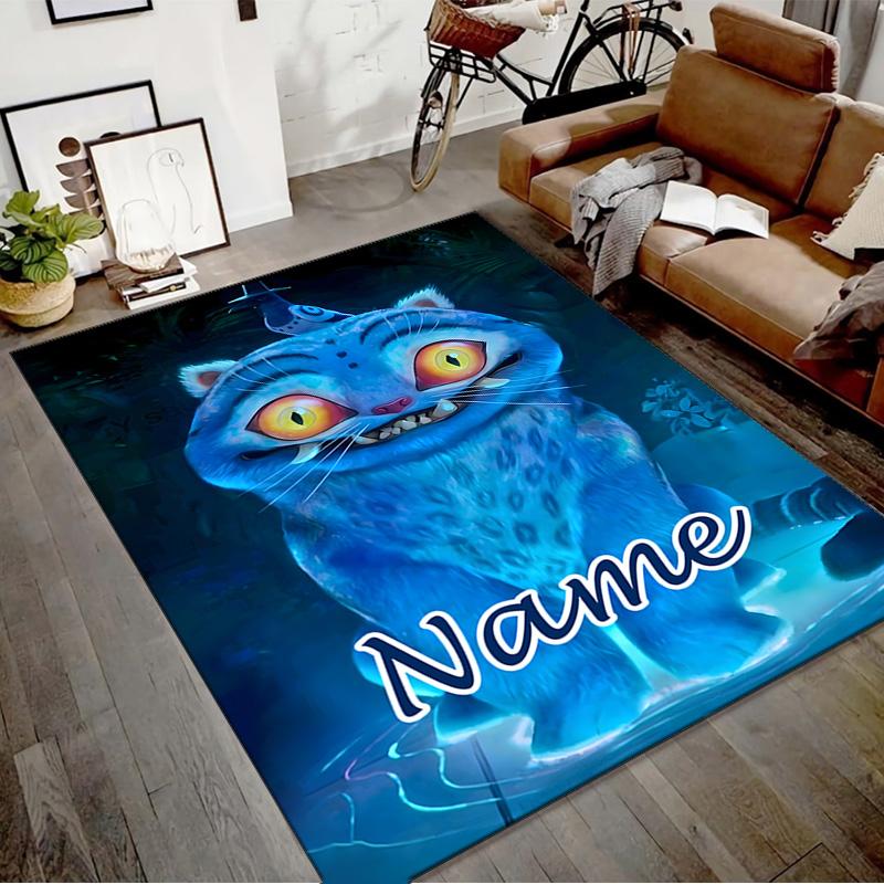 Custom KPop Demon Hunters Mat Personalized Name, Polyester Washable Indoor Entryway Rug, Gift for Christmas, Easter, Thanksgiving Day