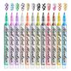 12 Colors Nail Art Pens Set 3D Nail Art Markers Polish Pen Quick Drying Graffiti Dotting Pen Drawing Painting Liner Brush