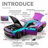 1/24 Dodge Hellcat Electroplating Version Car Model Alloy Die Cast Sports Car Toy Adult Collectible Ornaments Boy Birthday Gift