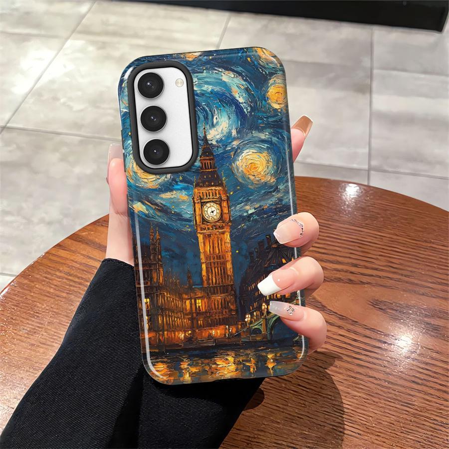 Van Gogh Starry Sky Oil Painting Phone Case for Samsung Galaxy S25 S25Ultra S24 Ultra S23 A56 A16 S23Ultra S20 FE A36 A26 Soft