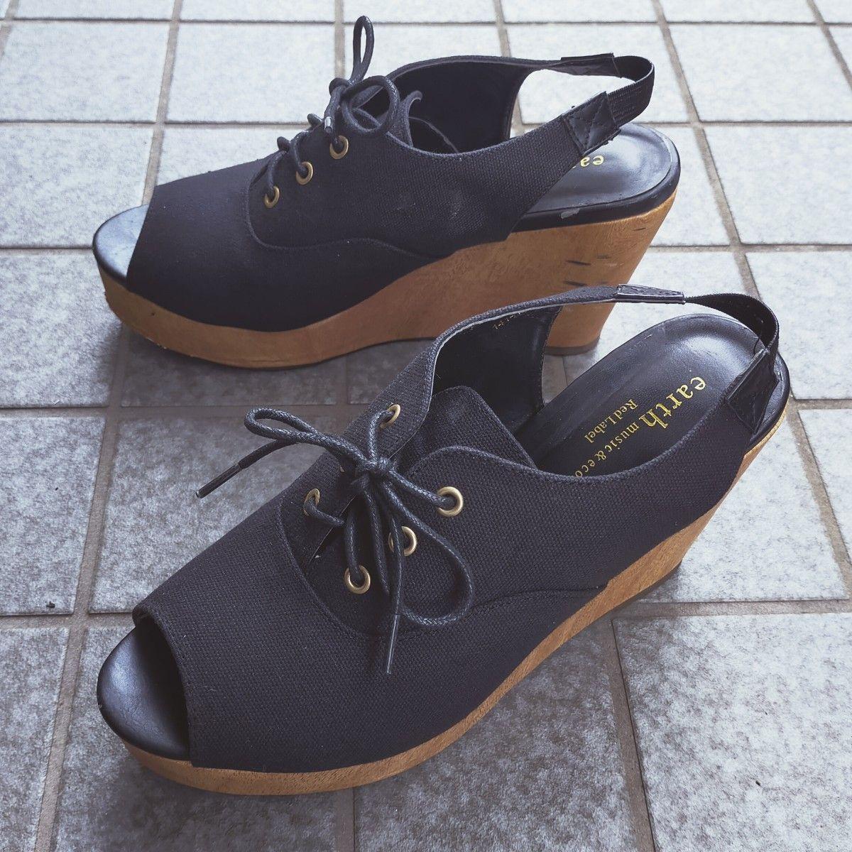 earth music&ecology Red Label open toe sandals