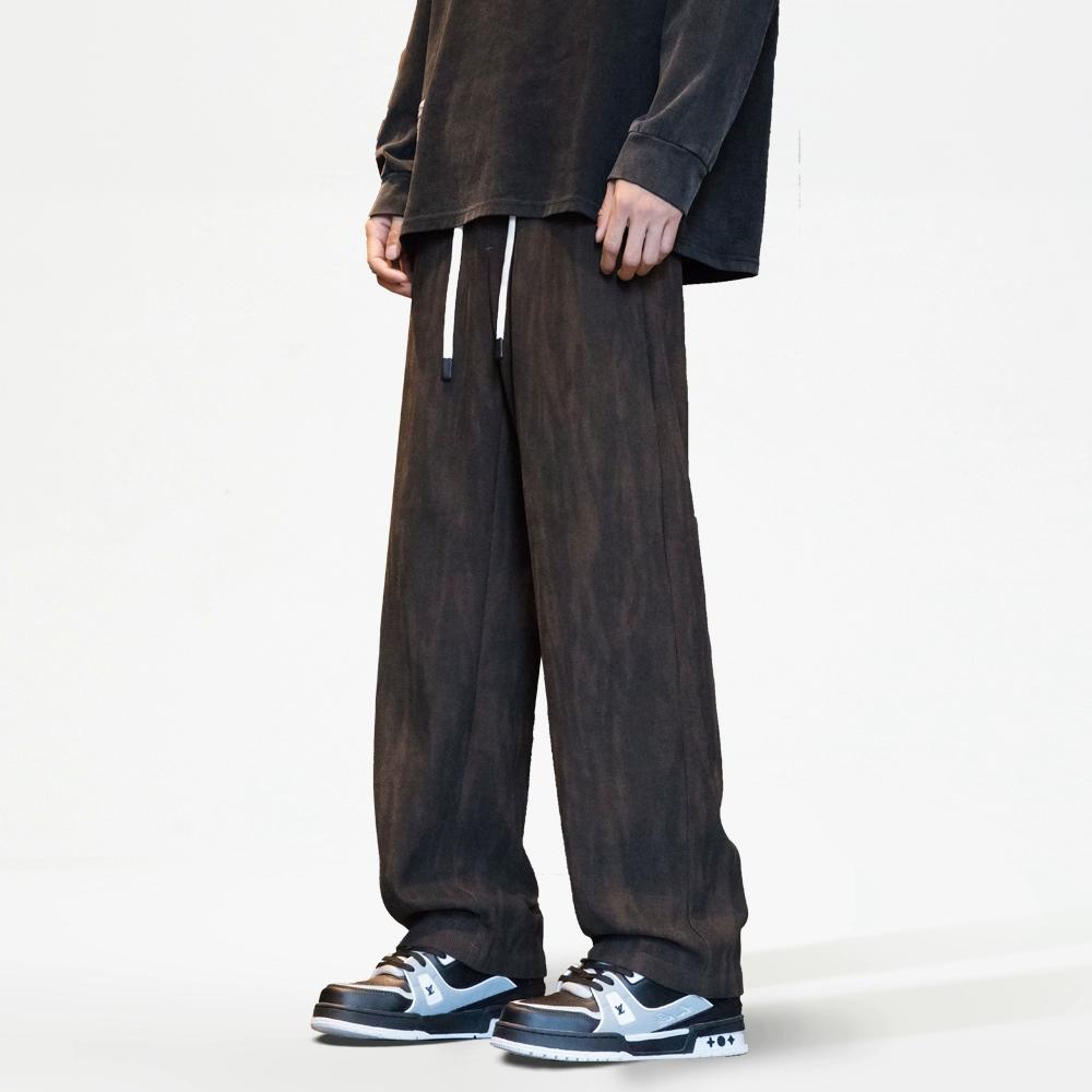 2024 Autumn Winter New Men Fashion Trend Pants Men Casual Loose Comfortable Thick Trousers Male Warm High-Grade Pants