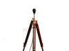 Copper Antiqued Nautical Wooden Adjustable Tripod Shade Lamp Stand Bedroom & Office Conner Décor