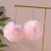 Colorful Fluffy Plush Pom Pom Earrings Soft Faux Rabbit Fur Ball Earrings for Women Girls Party Holiday Jewelry Gifts