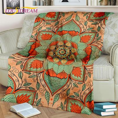 3D Bohemia Meditation Mandala Nature Spirit Yoga Blanket,Soft Throw Blanket for Home Bedroom Bed Sofa Picnic Cover Blanket Kids