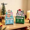 Festive Tabletop Decoration Christmas Countdown Blocks, Desktop Advent Calendar with Movable Decorative Party Essentials Days Until Xmas Ornament for