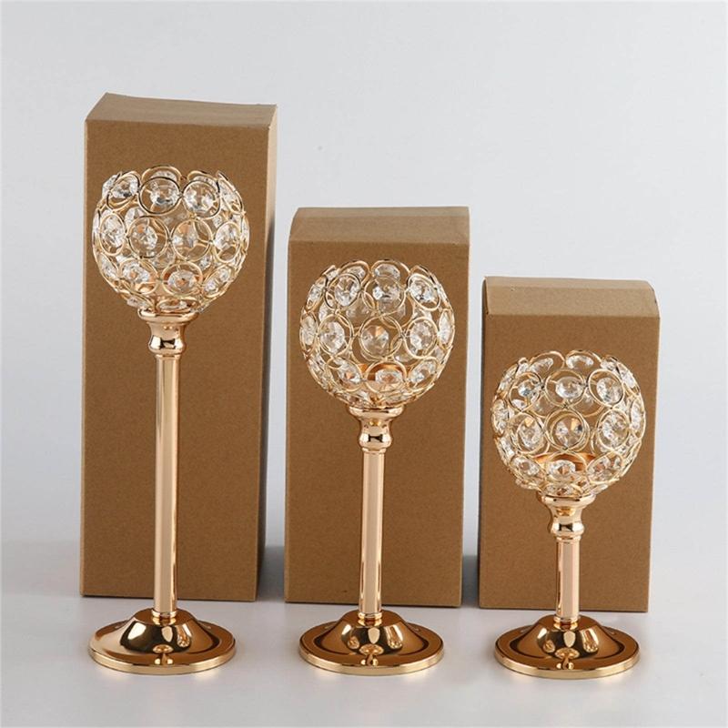 Sophisticated Crystal and Metal Candlestick Candle Holder for Modern Home Decor and Gifts