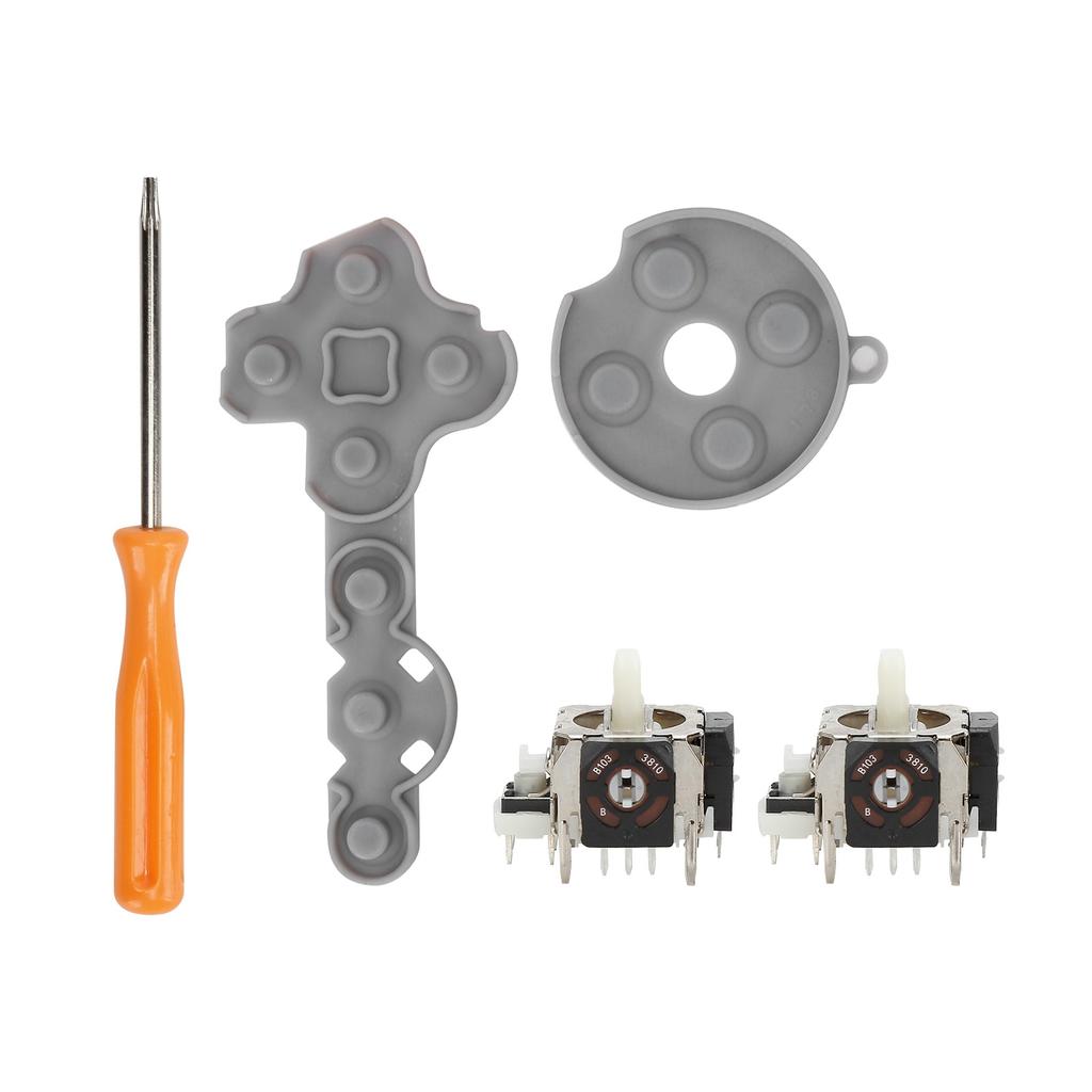 1 Set of Conductive Silicone Rubber Pad and Rocker Compatible for XBOX 360 Controller