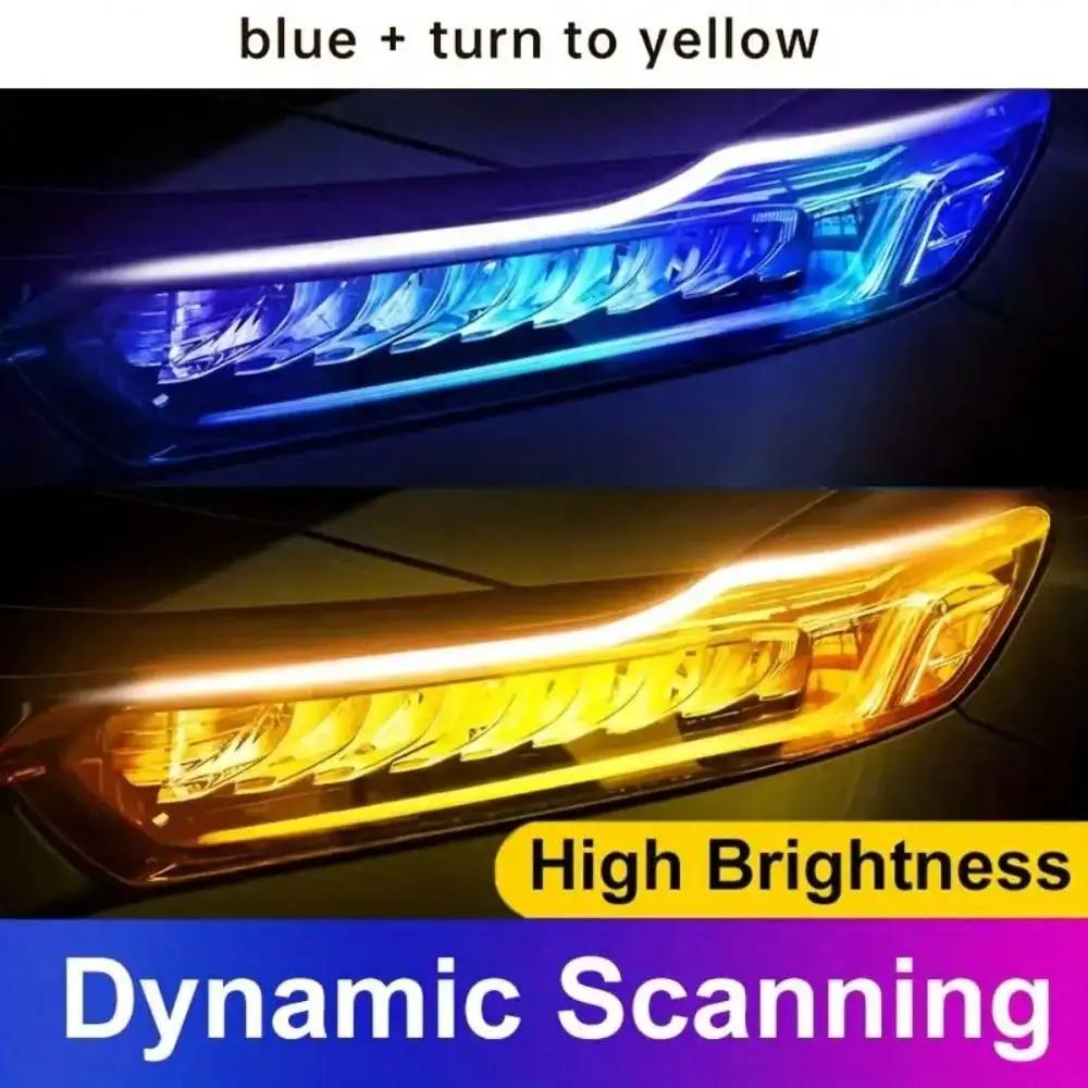 

Комплект светодиодных ДХО – Гибкие водонепроницаемые дневные ходовые огни (белый), Поворот сигнала (желтый), & Стоп-сигналы (12V) для автомобилей