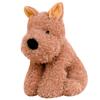 New Huggable 1pc Adorable Fluffy Hair Brown Dog Plush Toys Stuffed Lifelike Doggie Doll Baby Appease Toys Kids Gifts