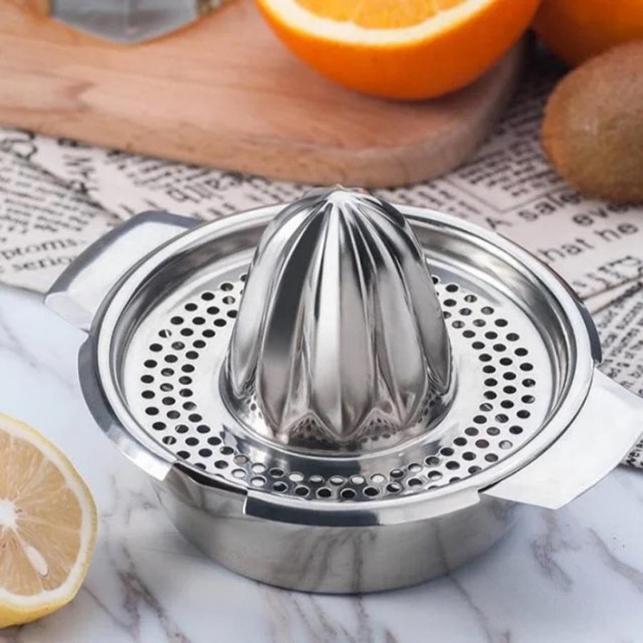 

Manual Stainless Steel Lemon Orange Squeezer Citrus Juicer Hand Press with Bowl And Strainer for Fresh Juice Extraction